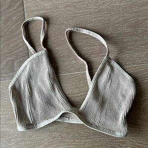 Free People Ribbed Tan Bra